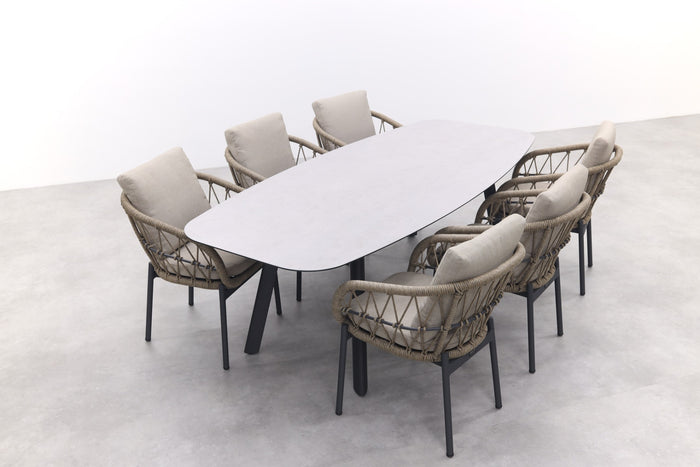 Vdgarde Julia|Manolo Deens ovale tuinset - 240x103 cm. - 7-delig