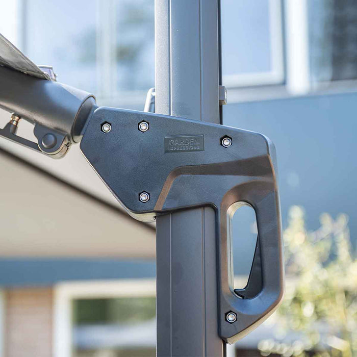 Garden Impressions Hawaii zweefparasol 300x300 c. black - donker grijs