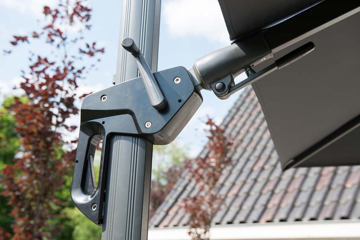 Garden Impressions Hawaii zweefparasol 300x300 c. black - donker grijs