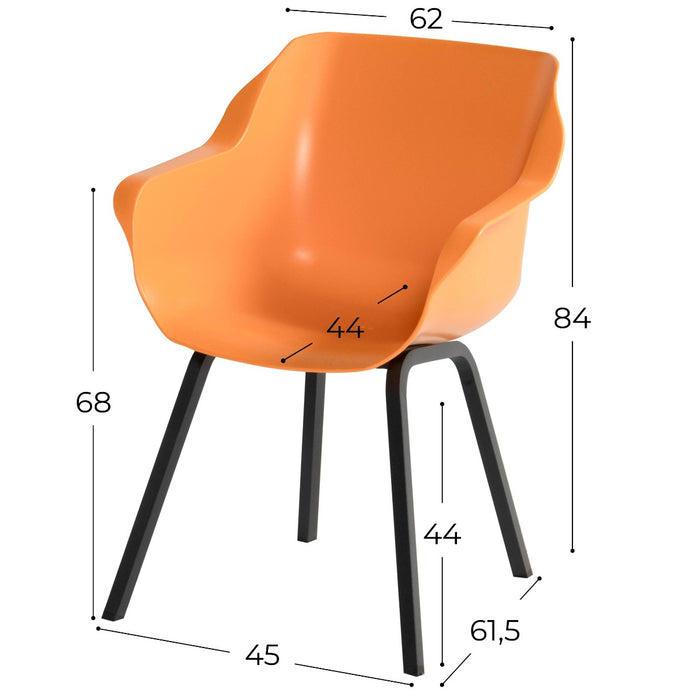Hartman Sophie Element Tuinstoel - Set van 2 - Indian Orange