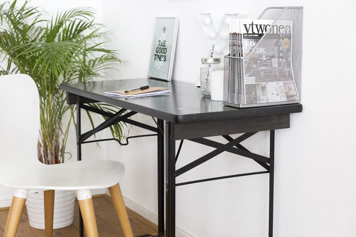 Inklapbare biertafel Berlijn 120 x 50 cm zwart