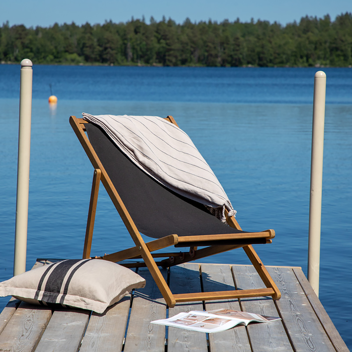 Nest outdoor Bern inklapbare houten tuinstoel zwart