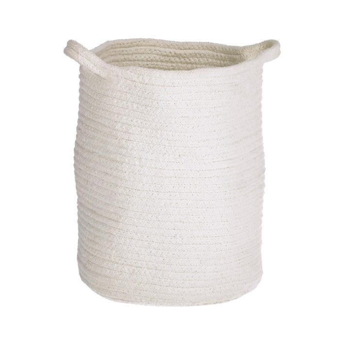 Kave Home - Witte mand Abeni van 100% katoen 30 cm
