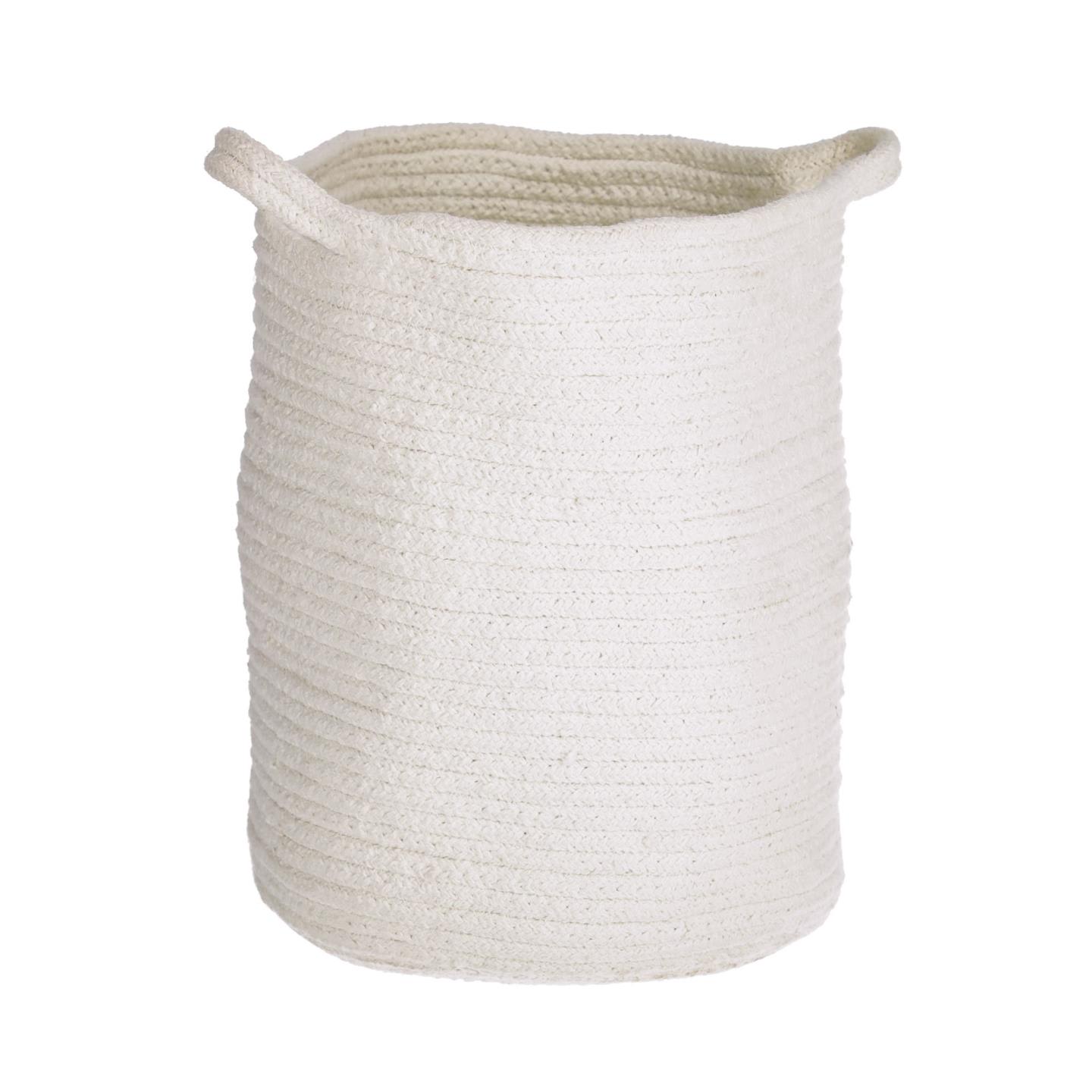 Kave Home - Witte mand Abeni van 100% katoen 30 cm