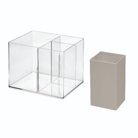 iDesign - Haarverzorging Organiser, 18 x 13.5 x 13 cm, Kunststof, Tran