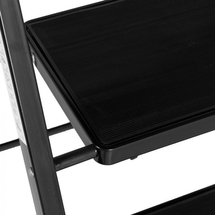 Giga Meubel - Huishoudtrap 4 Treden - Zwart - Anti-Slip - Keukentrap