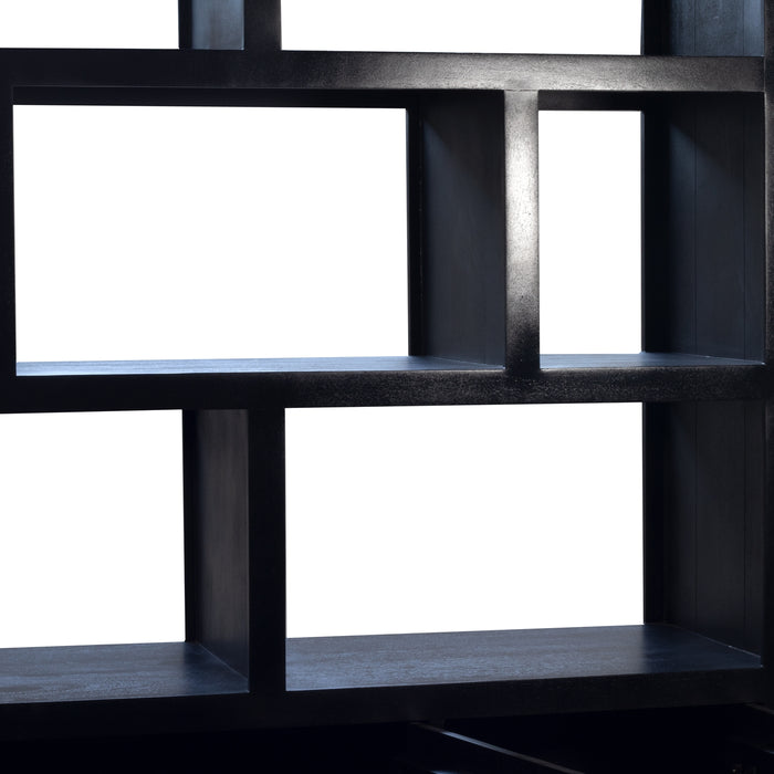 Giga Meubel - Vakkenkast Zwart - 150cm - Vakkenkast Luxurious