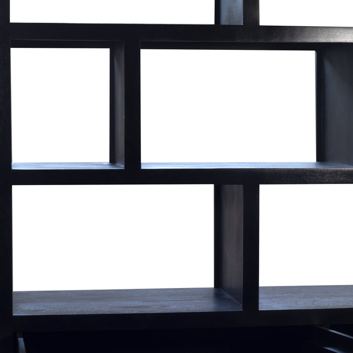 Giga Meubel - Vakkenkast Zwart - 150cm - Vakkenkast Luxurious