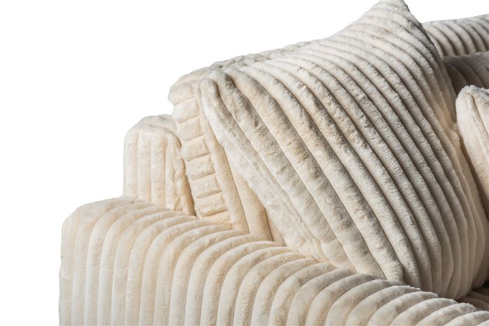 Giga Meubel - 3-Zitsbank Beige - 274x155x77cm - Ribstof - Bank Vito