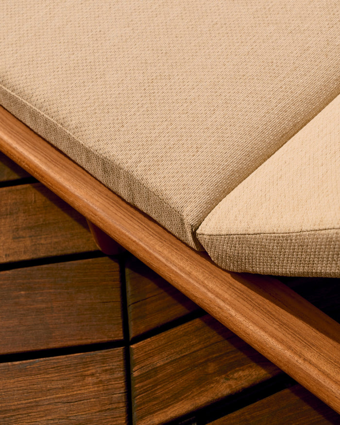 Kave Home - Ligstoel Turqueta van FSC 100% massief teakhout