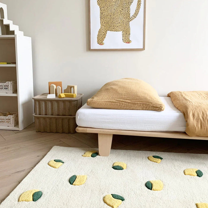 MAISON DEUX Vloerkleed Citroenen Rond - diameter 120 cm