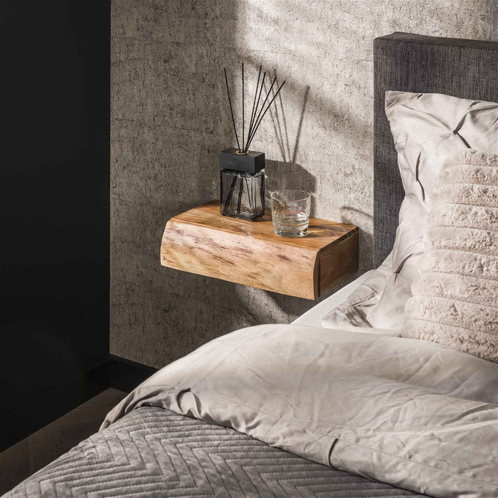 Giga Meubel - Nachtkastje Hangend Tree L Set van 2 Acaciahout Naturel