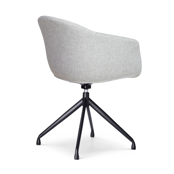 Nolon Nola-Otis Draaibare Eetkamerstoelen Set - Lichtgrijs - Zwart