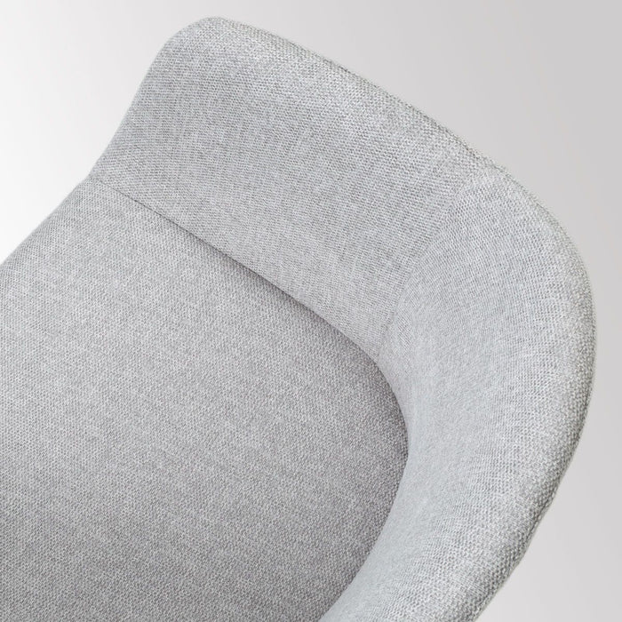 Nolon Noa-Otis Eetkamerstoelen Set van 2 - Lichtgrijs - Zwarte Poten