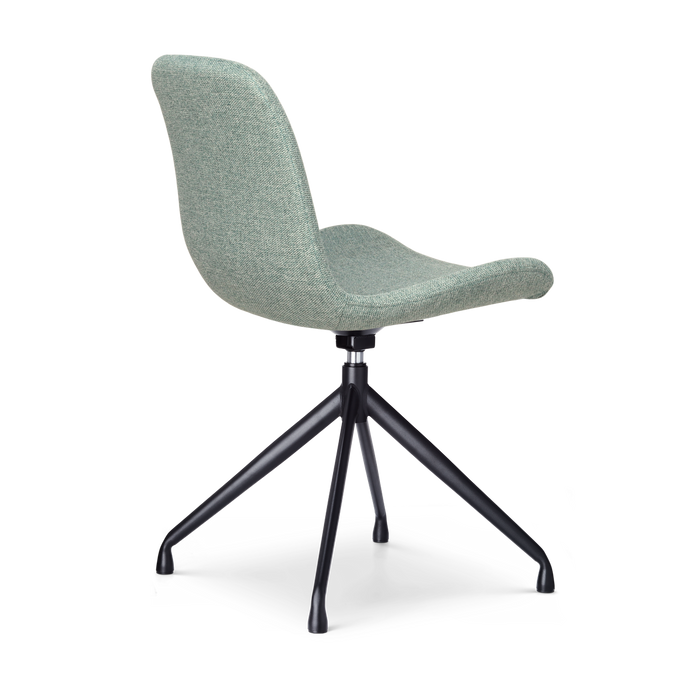 Nolon Nola-Fé Eetkamerstoel Zacht Groen - Draaibaar Zwart Onderstel
