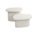 Giga Meubel - Salontafel Beige Set van 2 - 57x44x40cm - Composiet