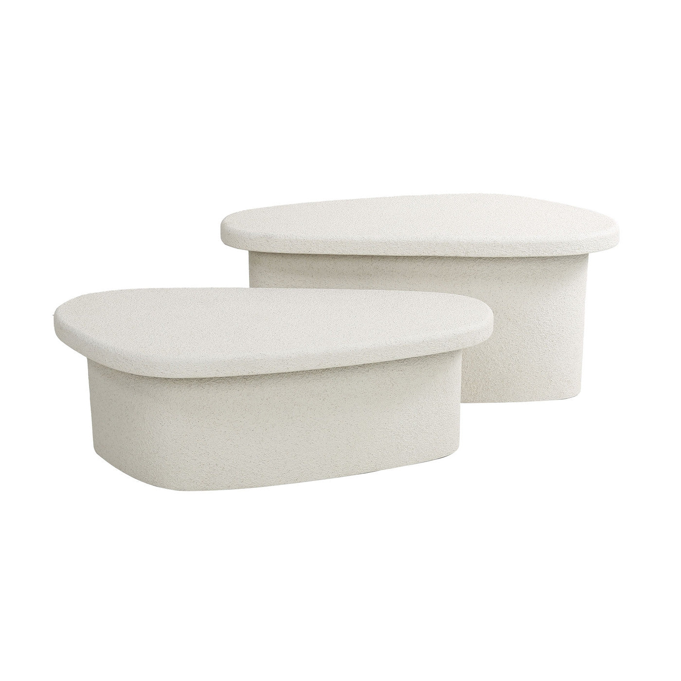 Giga Meubel - Salontafel Beige Set van 2 - 84x40x40cm - Composiet