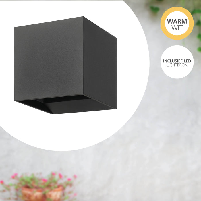 EGLO Calpino 3 Wandlamp - LED - 10 cm - Antraciet