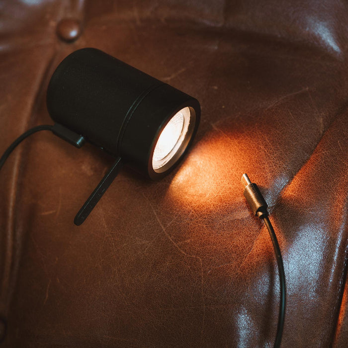 One Knob wandlamp LED oplaadbaar Smokey Black