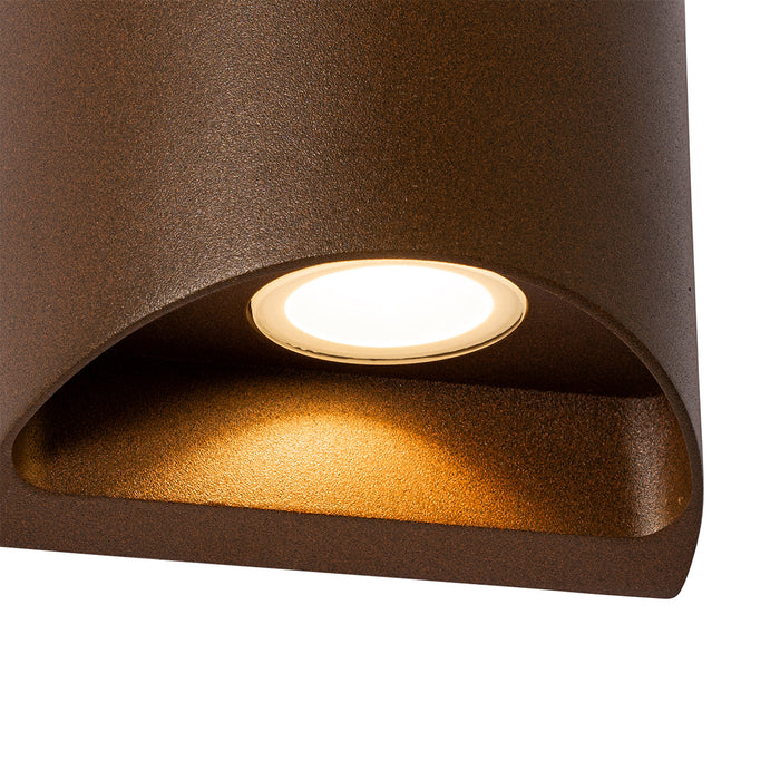 QAZQA Moderne buiten wandlamp roestbruin incl. LED 2-lichts IP54 -