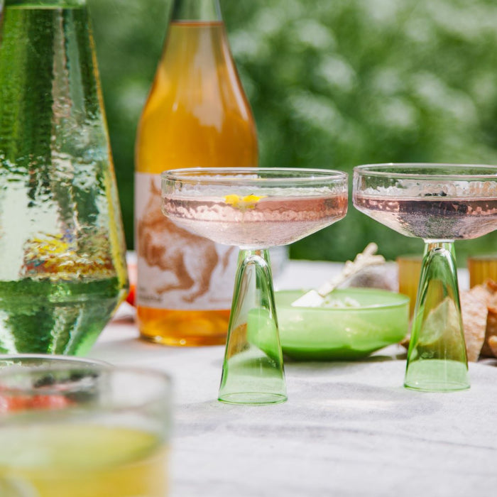 Brût Homeware, Coupe Claude, helder | groen, set van 2