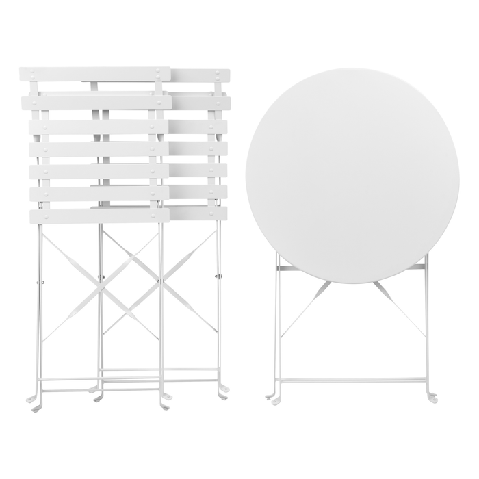 Beliani - FIORI - Bistroset voor 2 - Wit - Staal