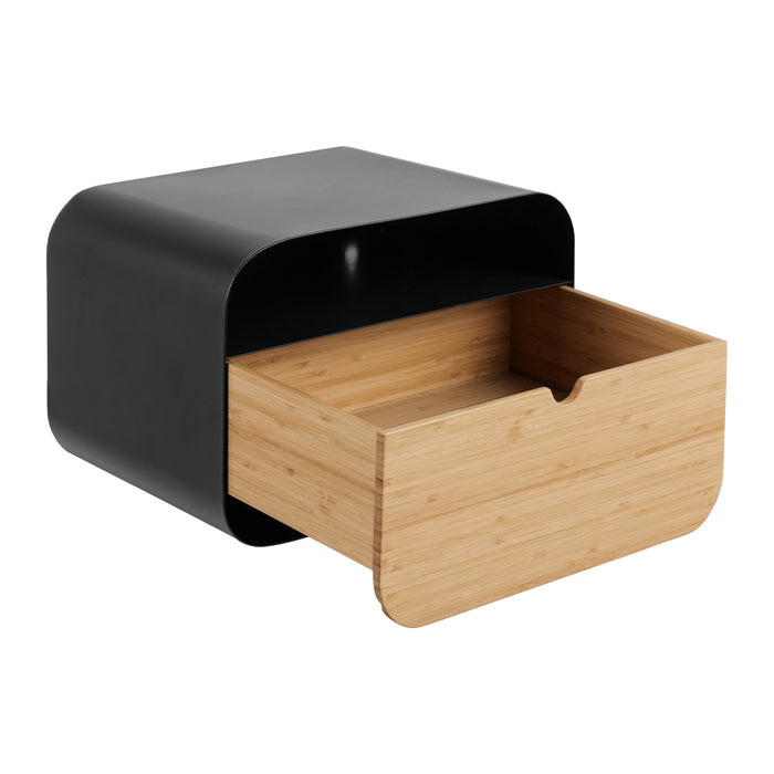 by fonQ basic Box Nachtkastje B 35 cm - Zwart/Bruin