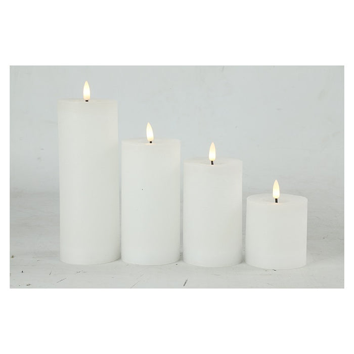 Countryfield LED kaars|stompkaars - wit - D7,5 x H20 cm - timer