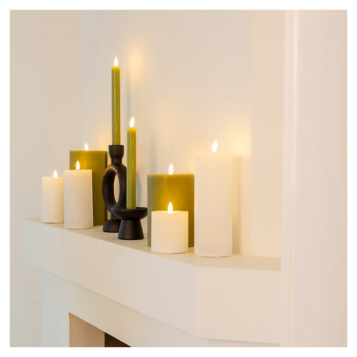 Countryfield LED kaars|stompkaars - wit - D7,5 x H20 cm - timer