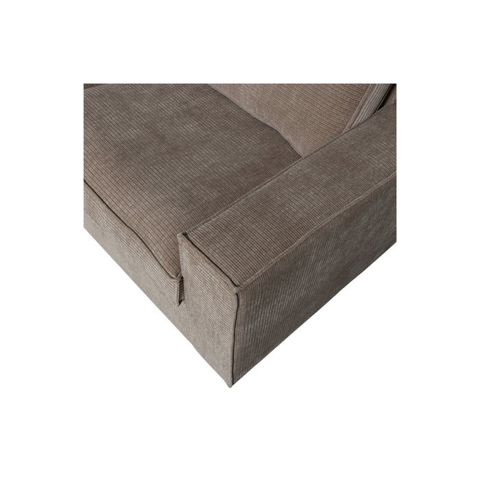 WOOOD Hajo Hoekbank Links - Rib - Taupe - 84x283x197