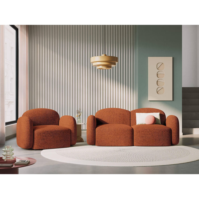 Micadoni Home Blair 2-zitsbank - Chenille - Terracotta