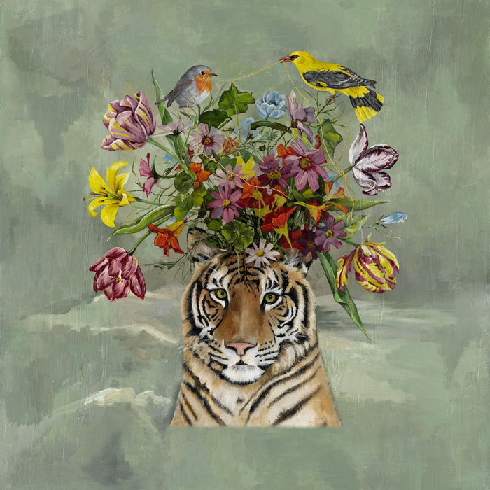 Jet Originals Dekbedovertrek Katoen Satijn Tiger - groen