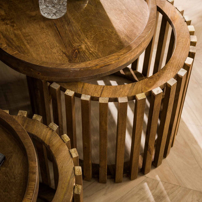 Fraaai - Odila bijzettafel mangohout | set van 2