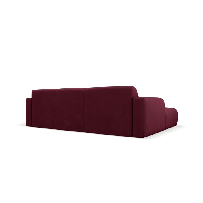 Windsor & Co Lola Hoekbank met Chaise Longue Links - Chenille - Bordeauxrood