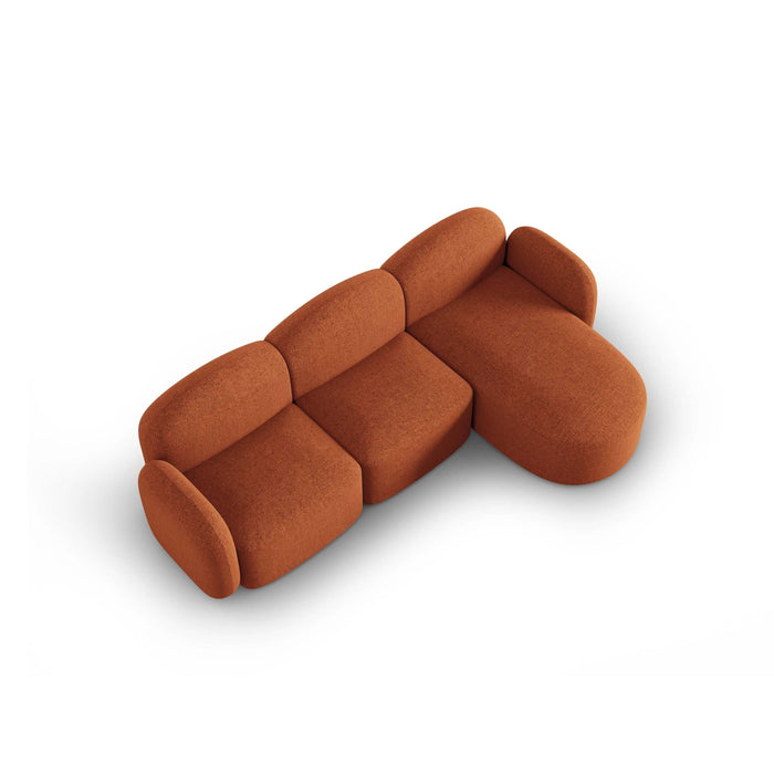 Micadoni Home Blair Hoekbank met Chaise Longue Rechts - Chenille - Terracotta