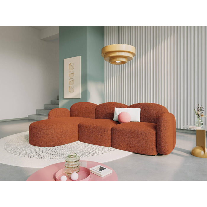 Micadoni Home Blair Hoekbank met Chaise Longue Links - Chenille - Terracotta