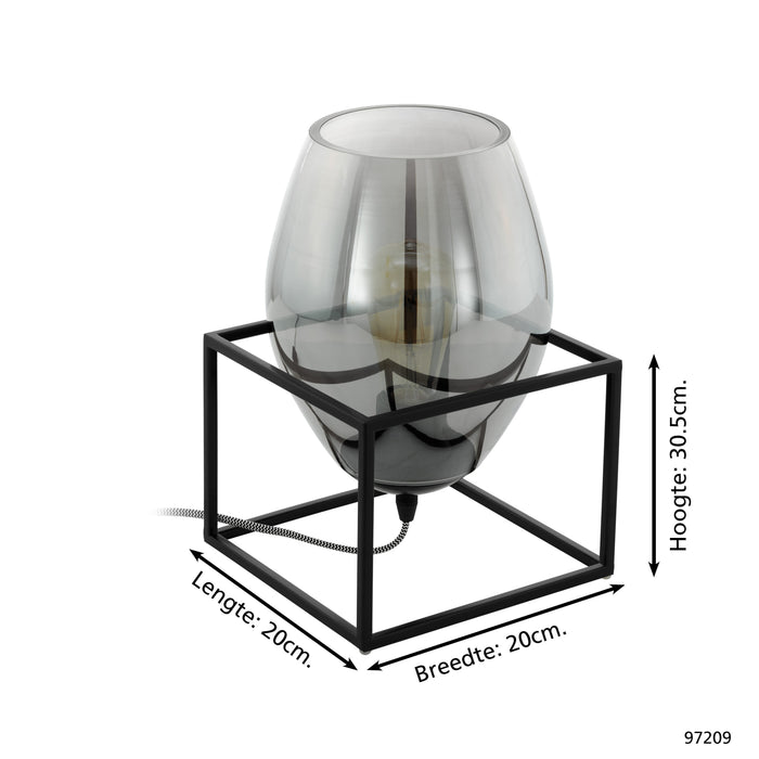 EGLO Olival 1 Tafellamp - E27 - 30,5 cm - Zwart