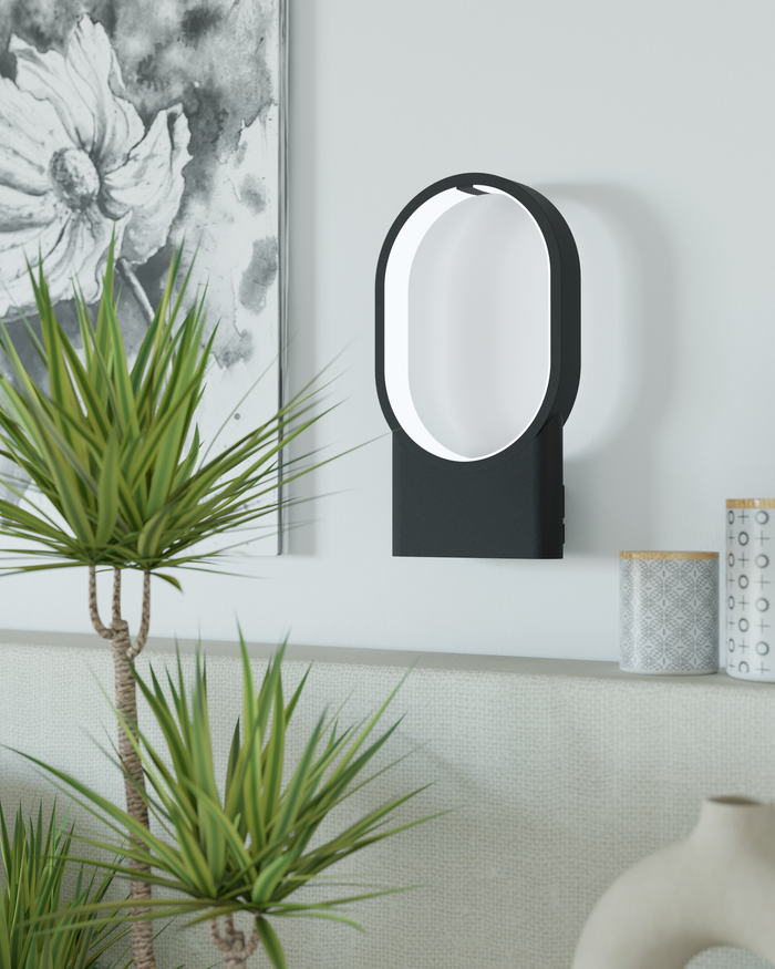 EGLO Codriales Wandlamp - LED - 32 cm - Zwart|Wit