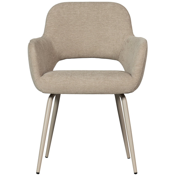 WOOOD Jenny Eetkamerstoelen - Polyester - Naturel - Set van 2