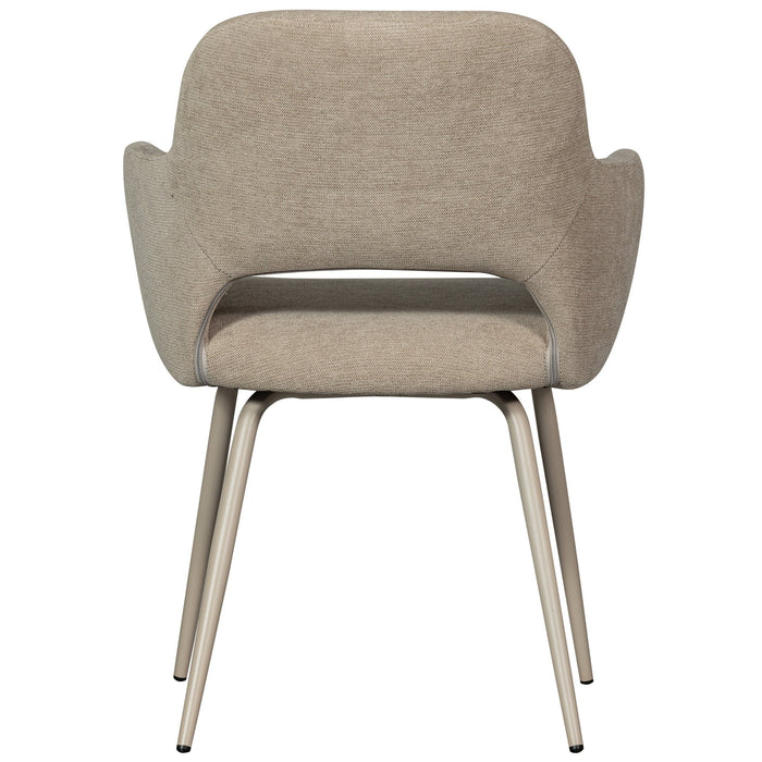 WOOOD Jenny Eetkamerstoelen - Polyester - Naturel - Set van 2