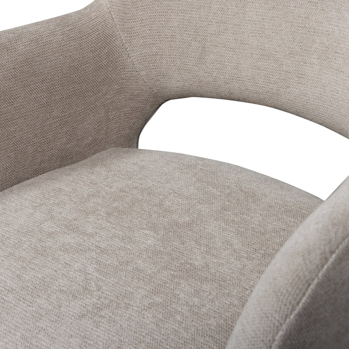 WOOOD Jenny Eetkamerstoelen - Polyester - Naturel - Set van 2