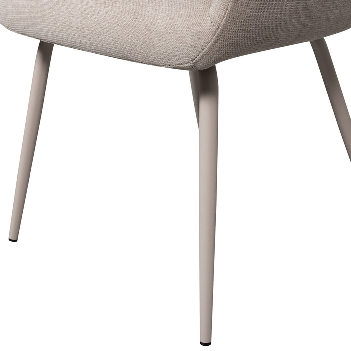WOOOD Jenny Eetkamerstoelen - Polyester - Naturel - Set van 2