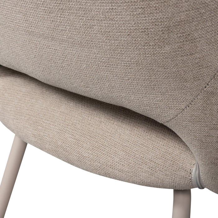 WOOOD Jenny Eetkamerstoelen - Polyester - Naturel - Set van 2