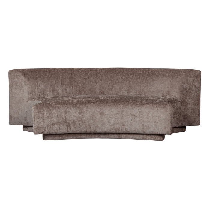 WOOOD Popular 2-zits Bankje - Polyester - Taupe - 72x215x97