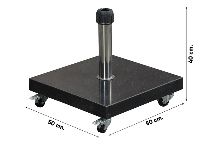 Garden Impressions Eureka granieten parasolvoet 40 kg - zwart