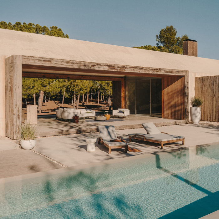 Kave Home - Ligstoel Sonsaura van FSC 100% massief eucalyptushout