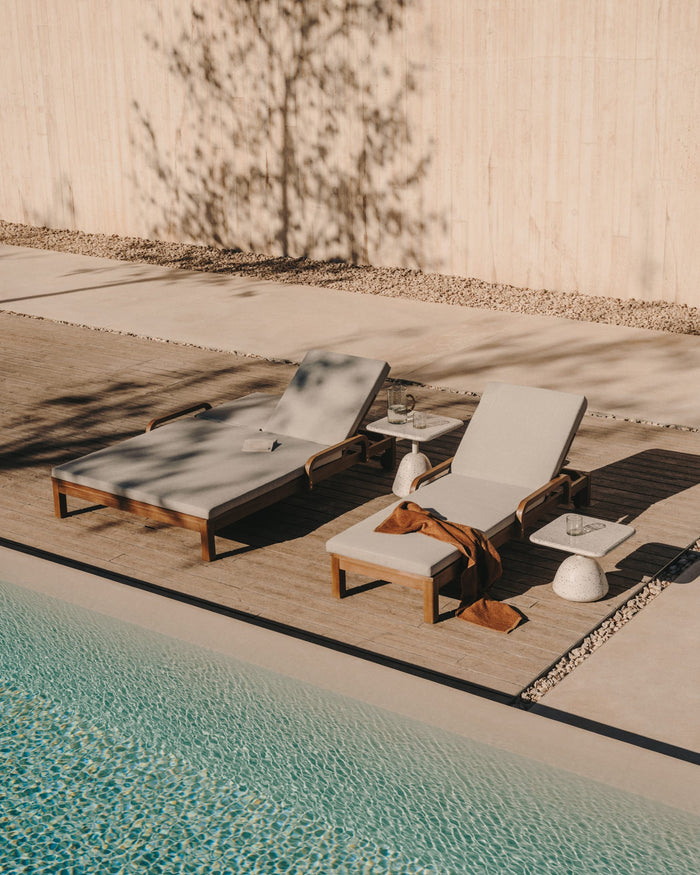 Kave Home - Ligstoel Sonsaura van FSC 100% massief eucalyptushout