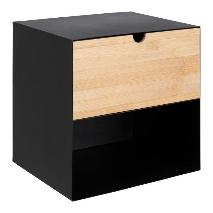 by fonQ basic Box Nachtkastje B 30 cm - Zwart/Bruin