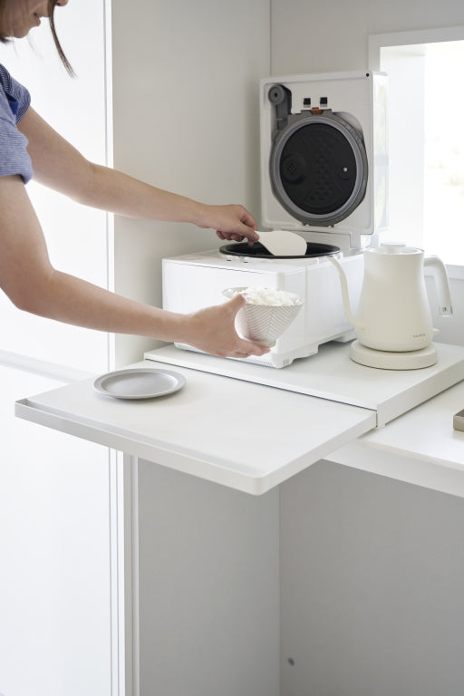 Yamazaki Uitschuifbare Keukenplateau - Tower - Wit