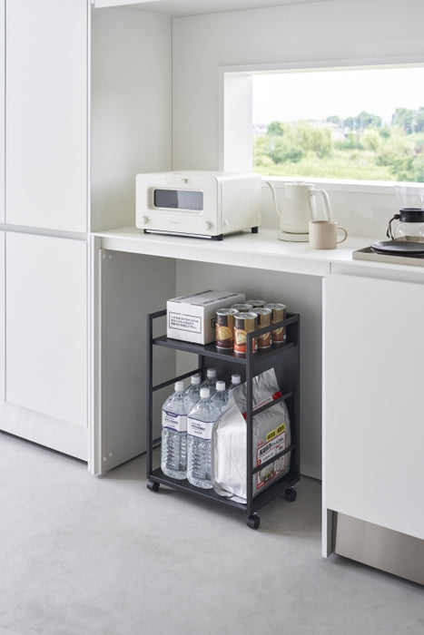 Yamazaki Keukentrolley - 2 niveaus - Tower - Zwart